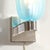 Blue Pair of Modernist Hand-Blown Murano Arctic Blue Fluted Glass Sconces & Nickel For Sale - Image 8 of 16