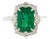 Luxury 2.44ct Emerald Diamond 18k Gold Ring Size 6.5 for Women by VRJewels For Sale