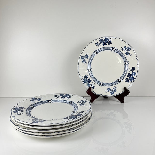 Antique Jane Model Flat Plates from KG Lunéville, 1890s, Set of 6 For Sale - Image 13 of 13