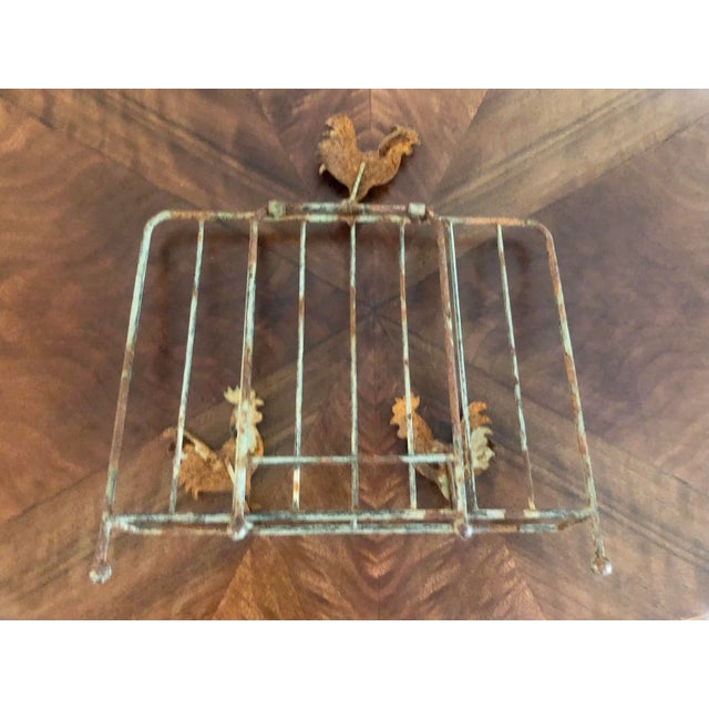 Early 20th Century Early 20th Century Antique Primitive Country Metal Cookbook Holder For Sale - Image 5 of 13
