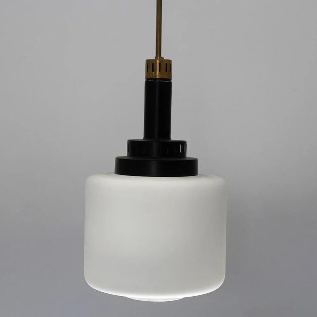 Gold Glass and Metal Chandelier, 1950s For Sale - Image 8 of 13