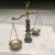 Metal 1940s Japanese Green Marble & Bronze Scales of Justice For Sale - Image 7 of 13