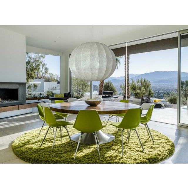 Very large mid century cocoon pendant light dimensions: height 75 cm , longer cable on request diameter 61 cm one bulb...