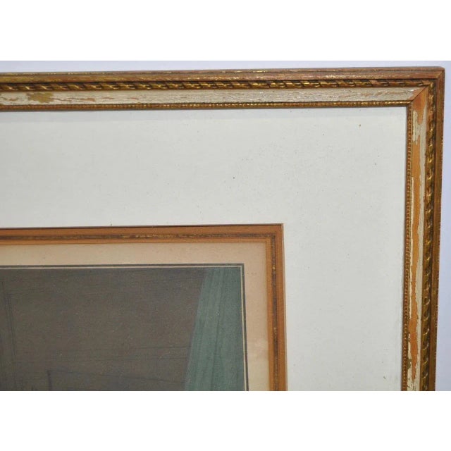 Sculpture Materials 18th Century French Erotica Color Engraving "La Comparaison" C.1786 For Sale - Image 7 of 9