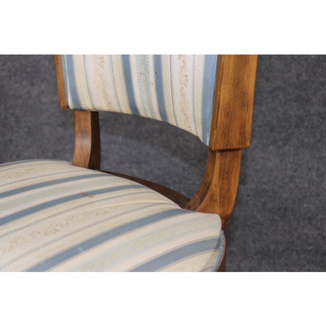 Brown 6 French Art Deco Mustache Back Dining Chairs Attributed to Jules Leleu For Sale - Image 8 of 15