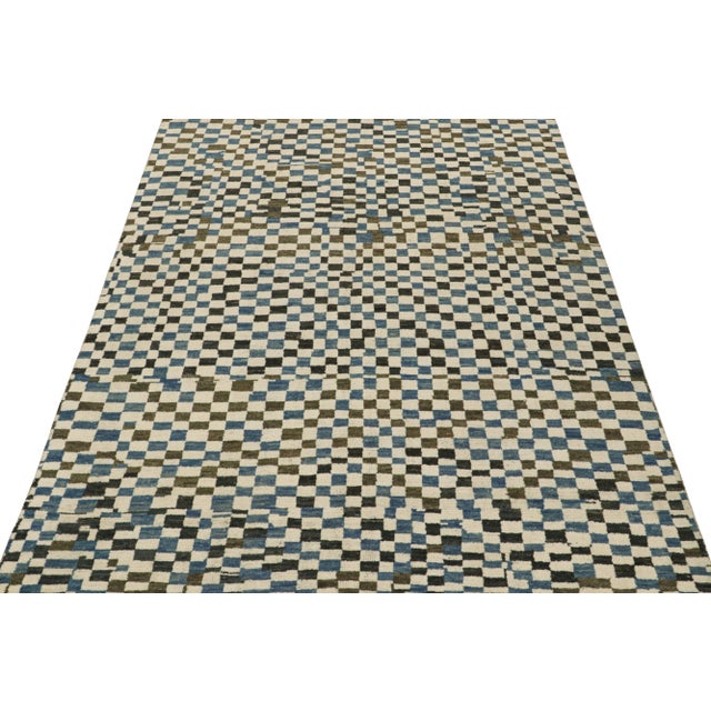 Not Yet Made - Made To Order Rug & Kilim’s Moroccan Style Rug in White, Blue and Brown - 10'x14' For Sale - Image 5 of 7