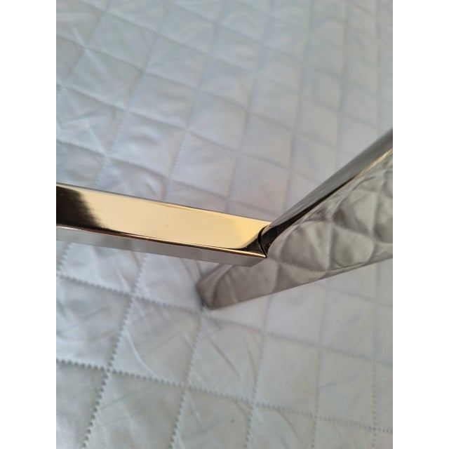 Enrick Clive Daniel Polished Nickel Plated Accents Cherry End Table For Sale - Image 9 of 10