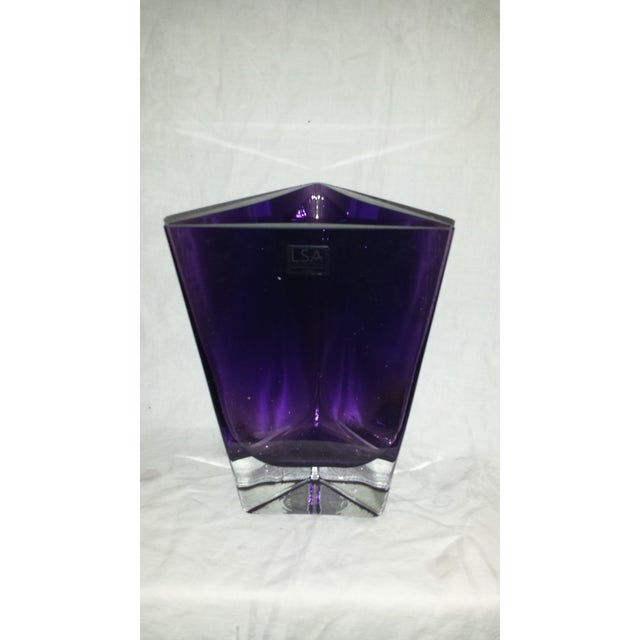 LSA Poland Art Glass Amethyst Purple Vase Chairish