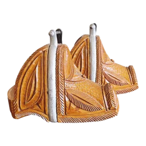 Vintage South American Handmade Wooden Gaucho Stirrups