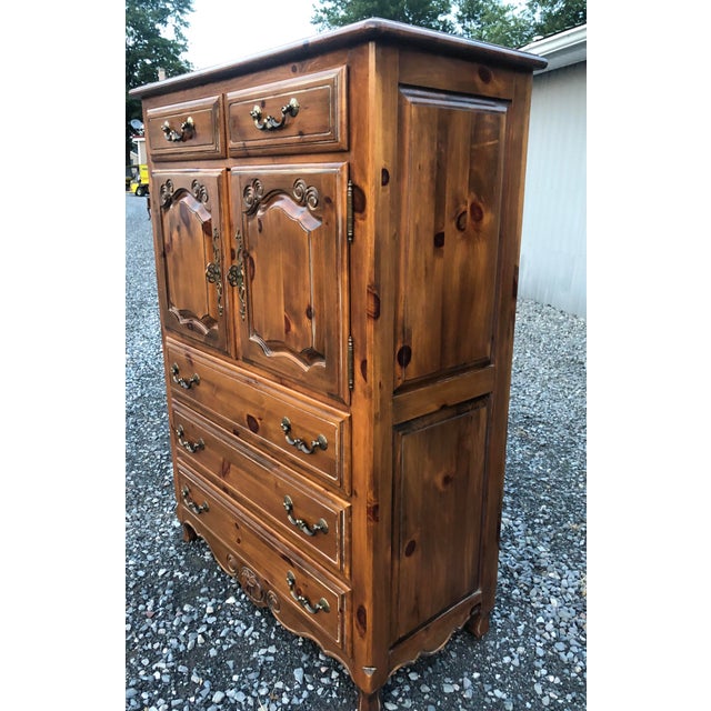 Ethan Allen Normandy Pine Gentleman’s Chest Chairish