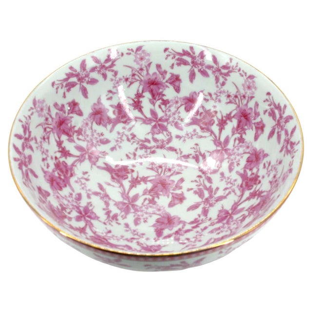 French Hand Painted Glazed Porcelain Decorative Bowl For Sale - Image 11 of 12