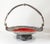 We are selling this great looking Aesthetic style silver plate handled compote basket bowl with unusual lacquered red...