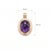 Exude classic sophistication with this deep purple Amethyst cabochon pendant. The smooth dome cut highlights the stone's...