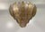 Beige Italian Art Deco Gold and Pink Murano Glass Chandelier, 2000s For Sale - Image 8 of 15