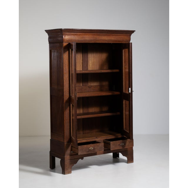 Wood Oak Vitrine in Original Patina, Antique, France, Circa 1880 For Sale - Image 7 of 11