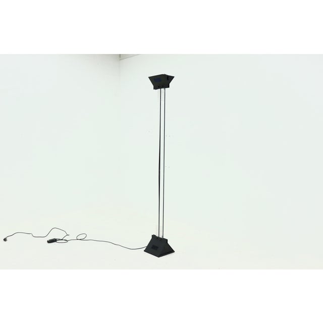 Italian Postmodern Acrylic and Steel Uplighter Floor Lamp, 1980s For Sale - Image 10 of 10
