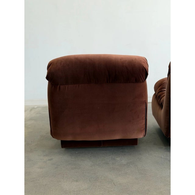1980s Sculptural Tufted Lounge Chairs - Pair For Sale - Image 9 of 14