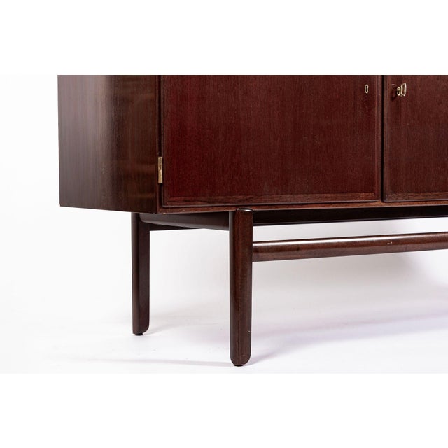 Mid Century Danish Wood Sideboard Cabinet or Credenza by Ole Wanscher For Sale - Image 13 of 17