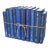 Decorative Books - Denim & Silver Book Bundle - 1 Foot of Blue Books For Sale