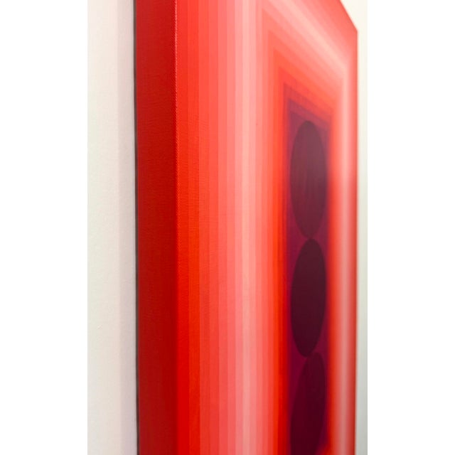 2020s Contemporary Abstract Acrylic on Canvas "Vision (Orange DPP / Red Violet)" by Andy Harwood For Sale - Image 5 of 7