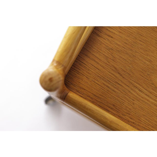 Vintage Danish Serving Trolley Oak, 1970s For Sale - Image 11 of 11