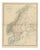 Antique Map of Sweden with Norway and Denmark with the Malström, 1858 For Sale