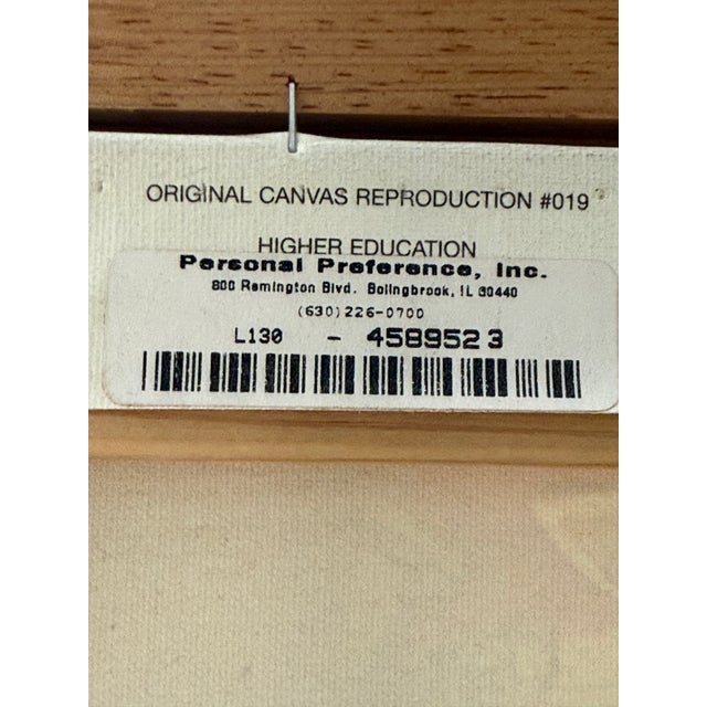 1980s "Higher Education" Original Canvas Reproduction #019 For Sale - Image 10 of 15