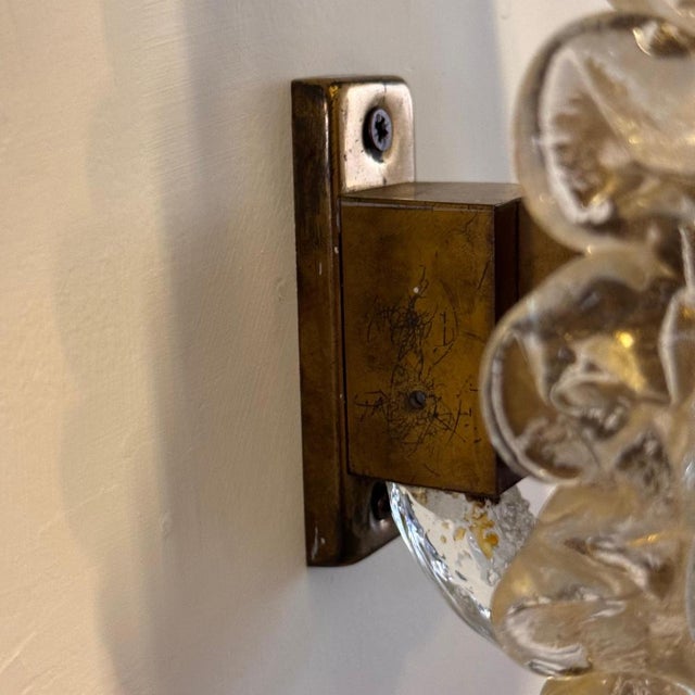 Single Leaf Sconce in Pulegoso Glass with Gold Accents attributed to Barovier & Toso, 1950s For Sale - Image 14 of 18