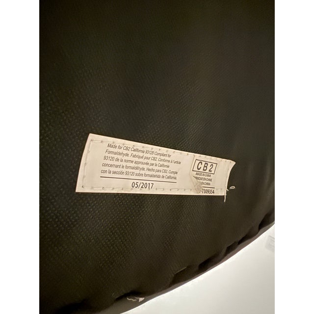 2010s Cb2 Cupa Black Leather Swivel Chair – Great Condition For Sale - Image 5 of 5