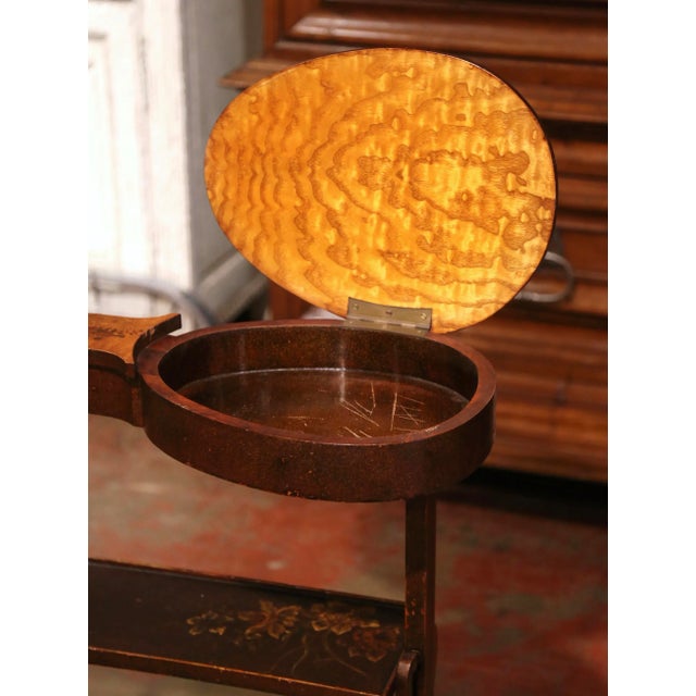 Early 20th Century French Carved and Painted Mandolin Side Table For Sale In Dallas - Image 6 of 11