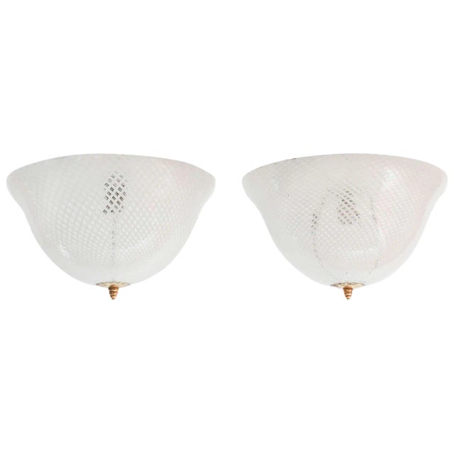 Vintage Ceiling Lights from Venini, Set of 2 For Sale