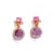 Metal Bochic “Orient” Retro Ruby, Sapphire & Amethyst Earrings Set 18K Gold & Silver, 2 pieces For Sale - Image 7 of 12