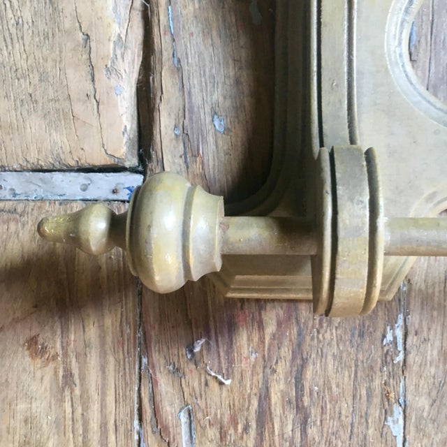 Late 19th Century Folk Victorian Painted Wood Towel Rack For Sale - Image 5 of 9