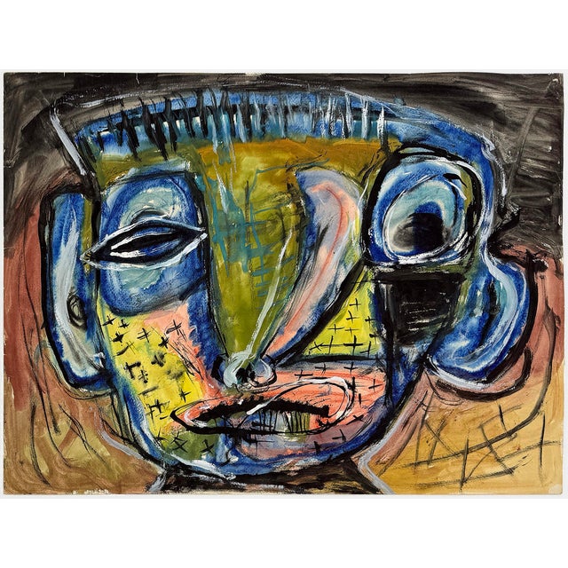Original gouache on paper. Unsigned. Artwork size: 17.87 x 23.62 inches. Frame size: 24 x 30 inches. Artwork is in...