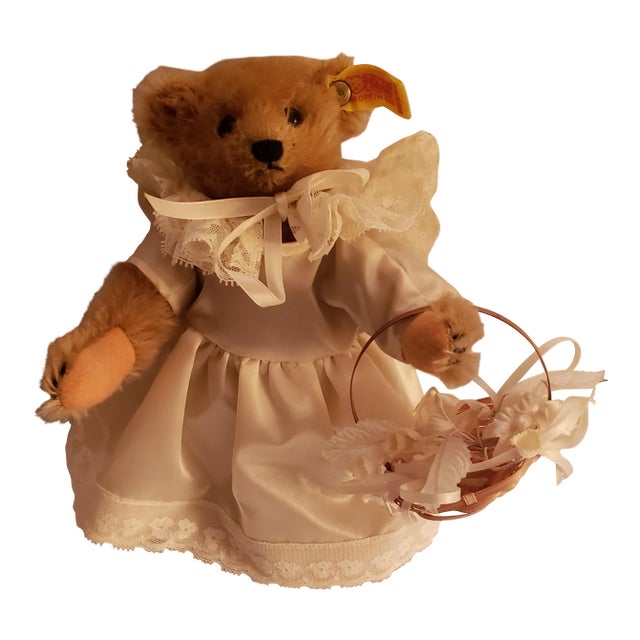 Late 20th Century Steiff Collectible Teddy Bear-Flower Girl For Sale