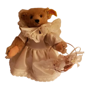 Late 20th Century Steiff Collectible Teddy Bear-Flower Girl