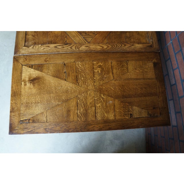 Wood Antique French Oak Drawleaf Dining Table For Sale - Image 7 of 8
