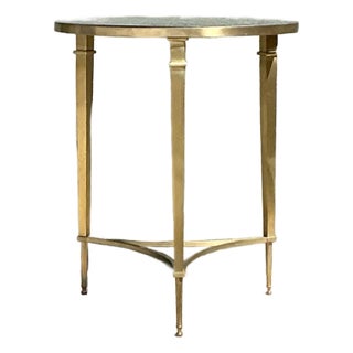Vintage Global Views Brass Finish French Side Table For Sale