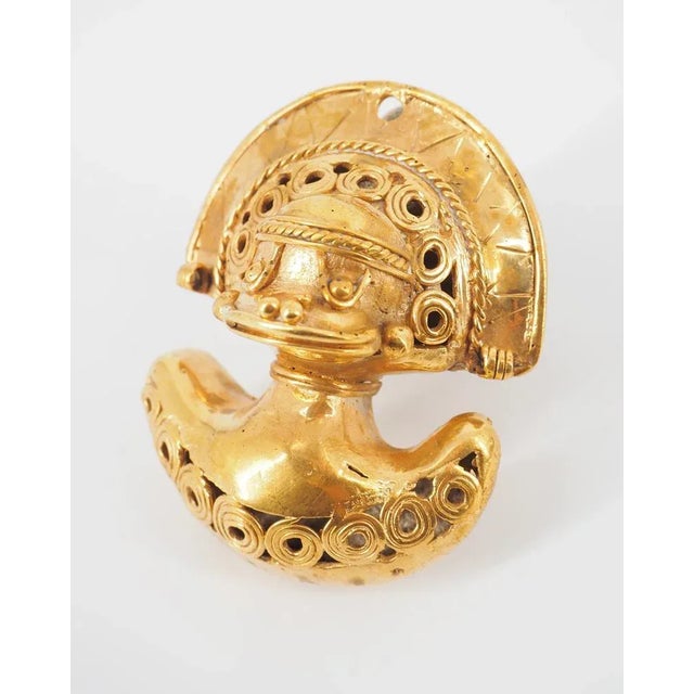 Colombian Taïrona Tumbago Statuette of Shaman Warrior For Sale - Image 3 of 6