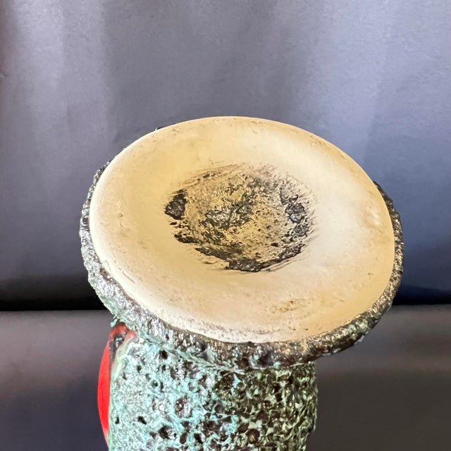 Italian Mid-Century Lava Glaze Ewer, Bitossi Style Sculptural Ceramic For Sale - Image 10 of 10