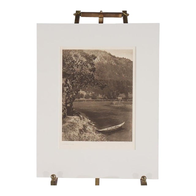 Antique Edward S. Curtis Native American Print “Cowichan River” Signed C1912 For Sale