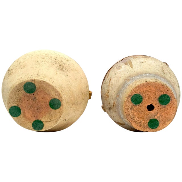 19th-Century Southern French Yellow-Glazed Terracotta Confit Pots - Pair For Sale - Image 11 of 15