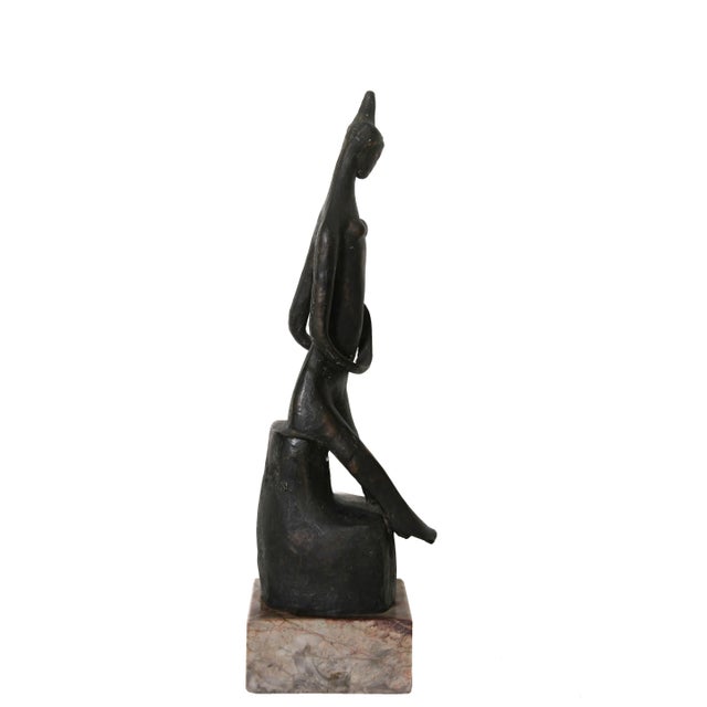 Praying Woman, Modern Bronze Sculpture For Sale - Image 5 of 6