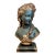 Vintage Gilt Tipped Carved Wood Female Bust For Sale