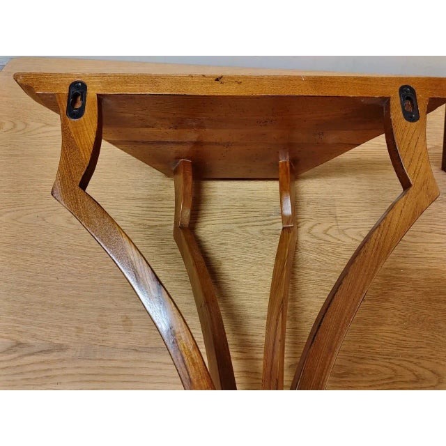 Brown Pair 1990s Wood Wall Shelves For Sale - Image 8 of 9