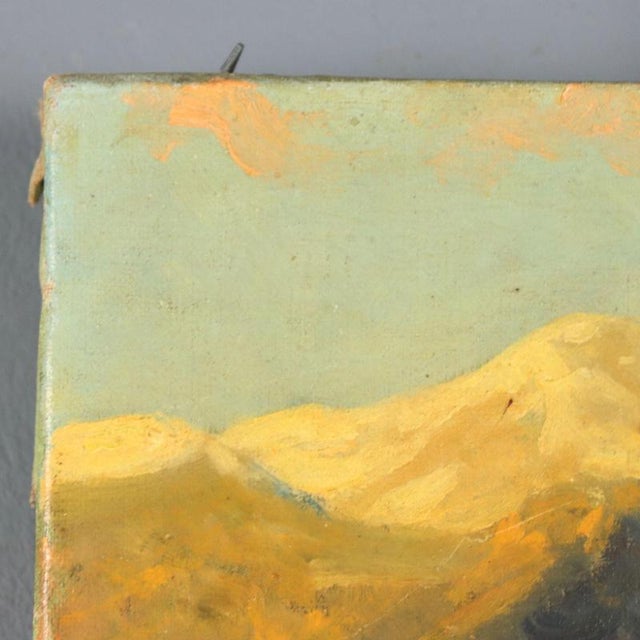 Eugenio Spreafico, Alpine View with Cows, Oil Painting on Canvas For Sale - Image 5 of 9