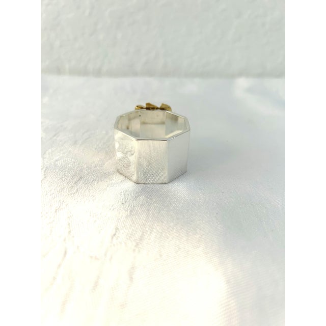 1990s Vintage Kemp & Beatley Brass Holiday Napkin Rings, Set of 8 For Sale - Image 5 of 6