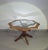 Octagonal Oak Dining Table with Inlaid Glass Top For Sale - Image 4 of 18