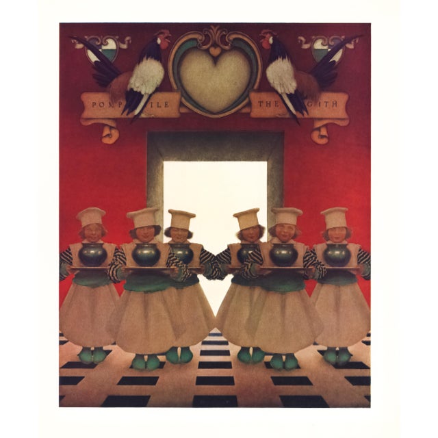 Original lithograph (offset) by Maxfield Parrish from "Knave of Hearts" published in 1925 by Charles Scribner's Sons. This...