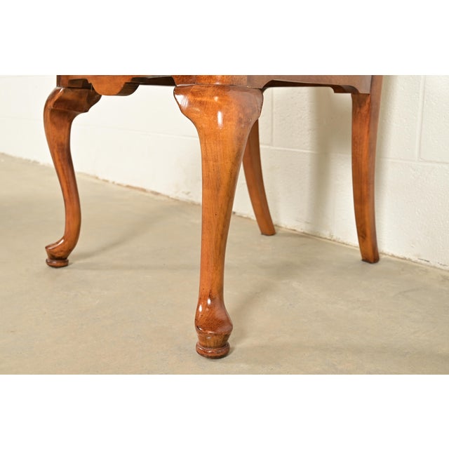 Queen Anne Solid Mahogany Side Chairs or Dining Chairs by Stanley, Pair For Sale - Image 9 of 14